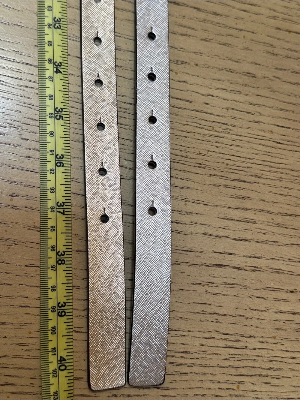 Michael Kors Metallic   Gold and  Silver MK Logo Skinny Belt
